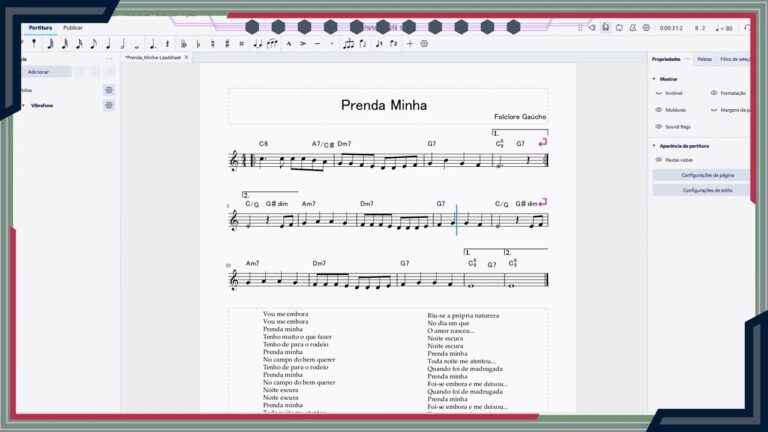 Prenda minha – Partitura